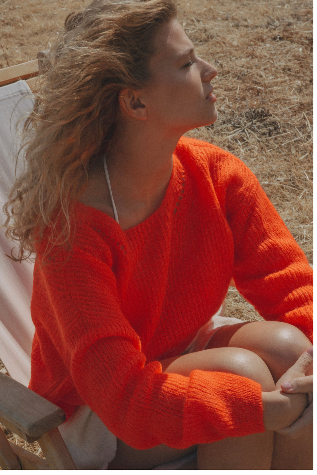 Pull Mohair Colette Orange Fluo