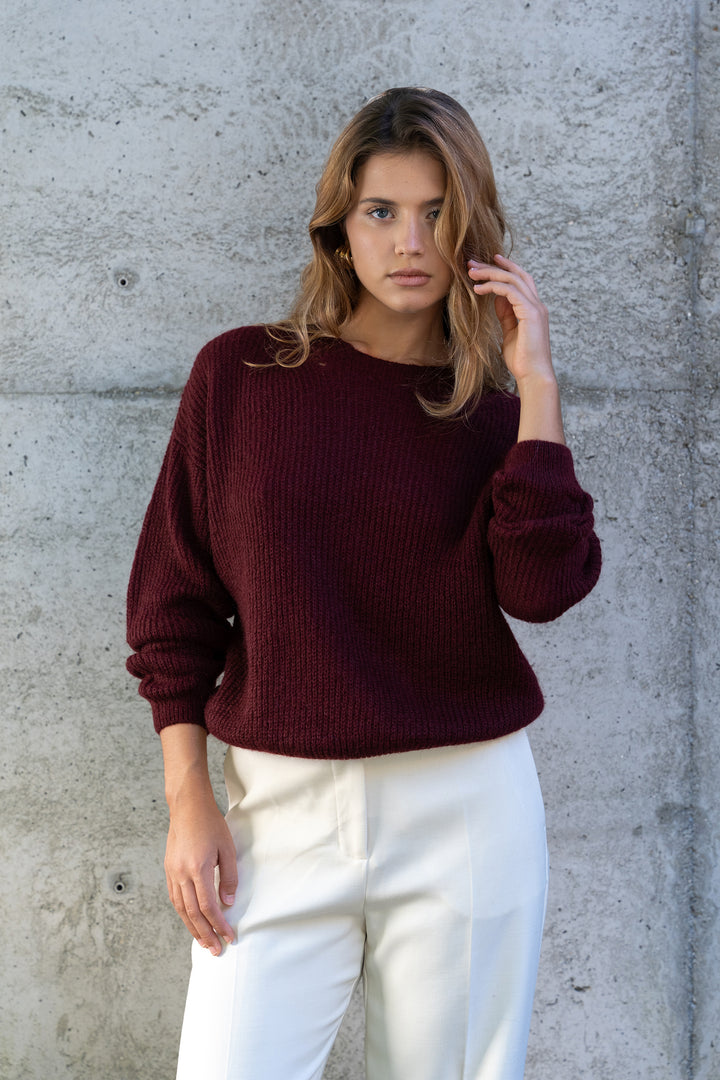 Colette Pull Mohair Burgundy 