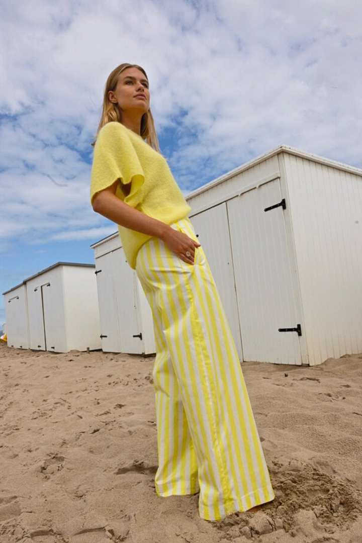 Wanderlust pants Sezane Yellow stripe