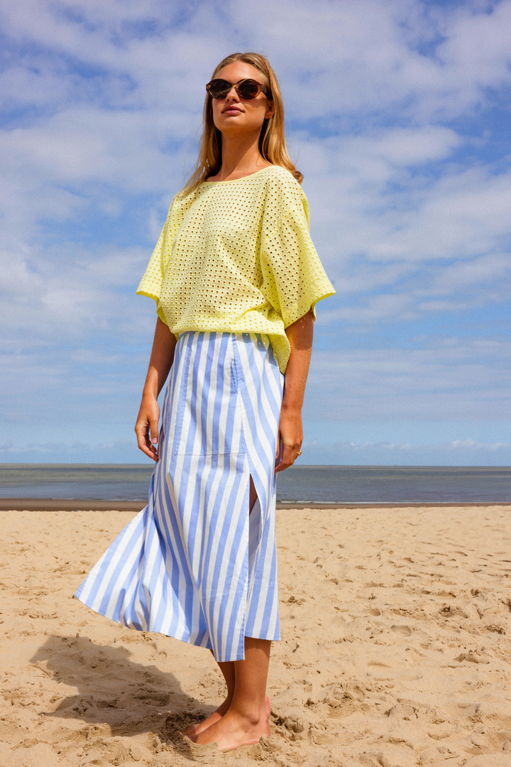 Bliss skirt blue stripe