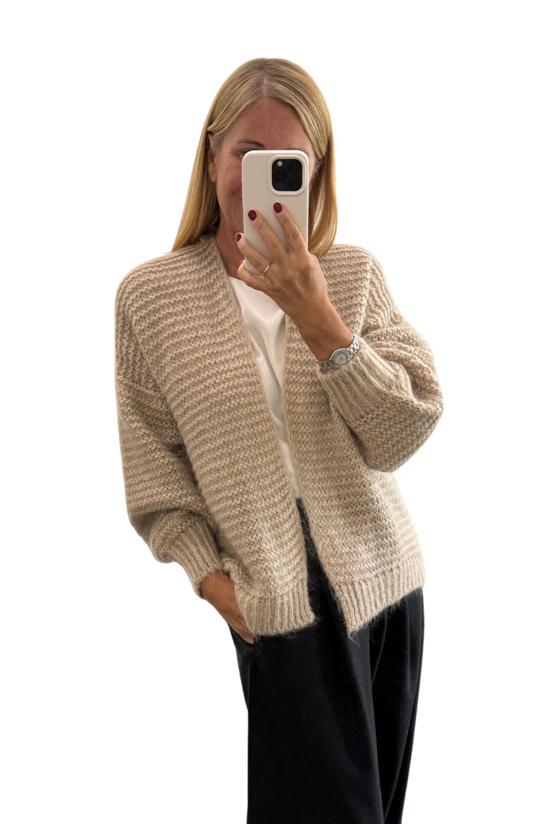 Isabelle Gilet sand mohair