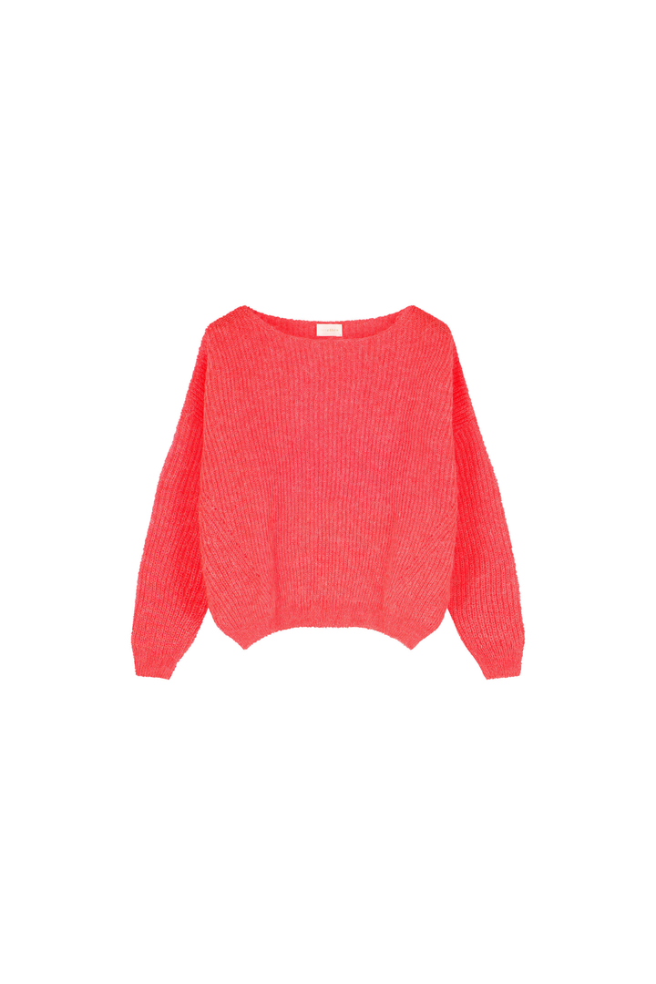 Juliette Neon Coral Pullover